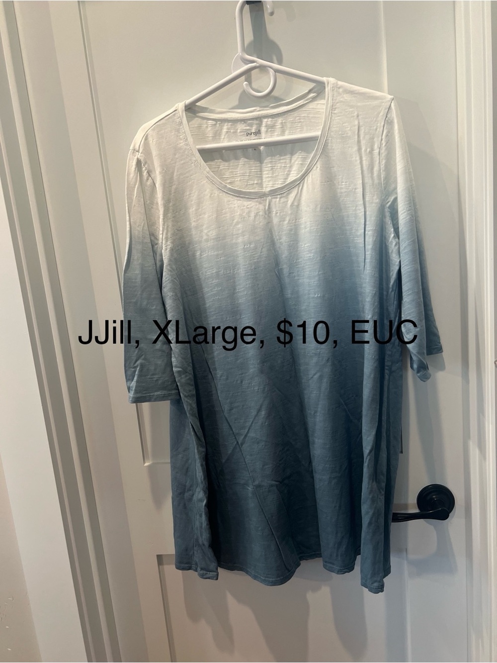 J. Jill White to Blue Ombre Scoop Neck Tunic